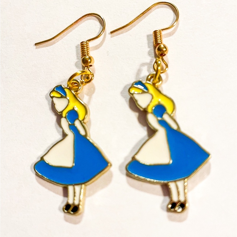 Alice In Wonderland Dangle Earrings